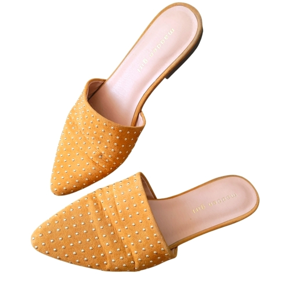 MADDEN Girl Studded Pointed Toe Mule Sandals Size 7